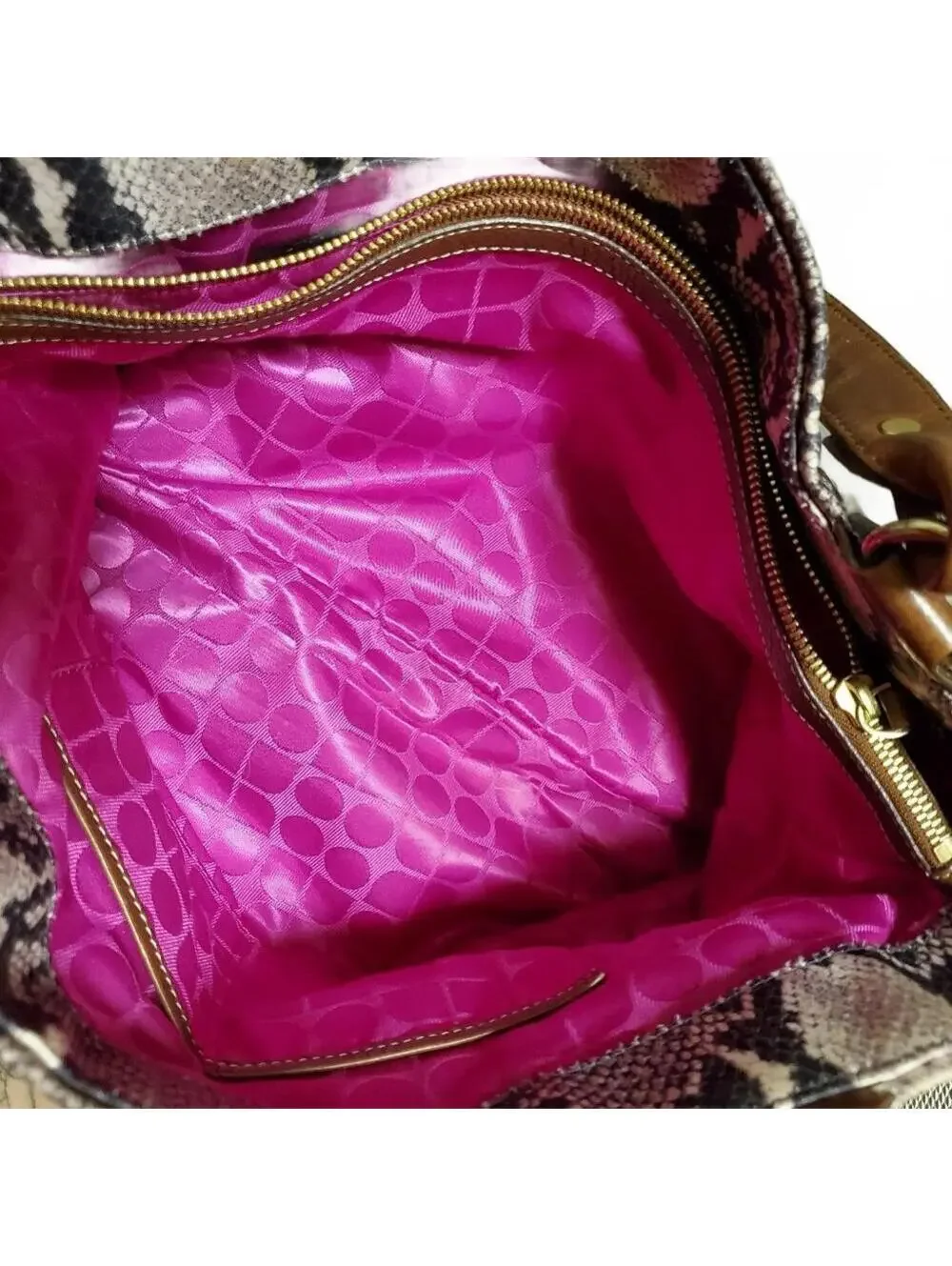 Kate Spade Shoulder/ Tote bag Python design hint of lavender